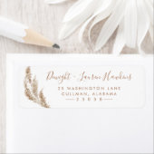 Automne Floral | Étiquette d'adresse de retour (En situation)