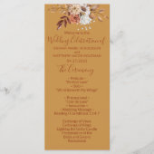 Automne Floral Gold Wedding Programme (Devant)