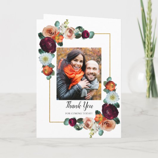 Automne Floral Mariage Programme de livret (Dos)