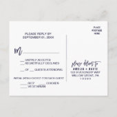 Automne Floral Menu Choix Carte Postale RSVP (Dos)