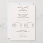 Automne Floral moderne Automne Mariage programme d (Dos)