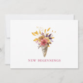 Automne Floral Moving Faire-part (Dos)