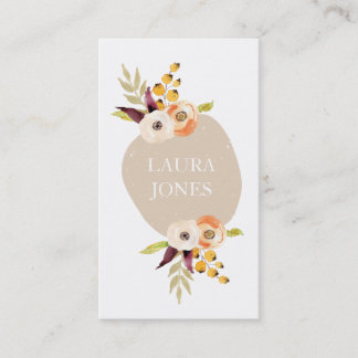 Automne Floral Pays Cartes de visite