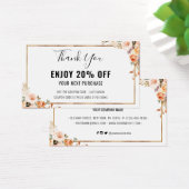 Automne Floral Terracotta Business Logo Remise (Bureau)