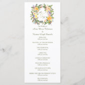 Automne Floral Wreath Wedding Programme (Devant)