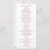 Automne Florals Programme de mariage catholique av (Dos)