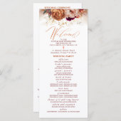 Automne Florals Programme de mariage catholique av (Devant / Derrière)