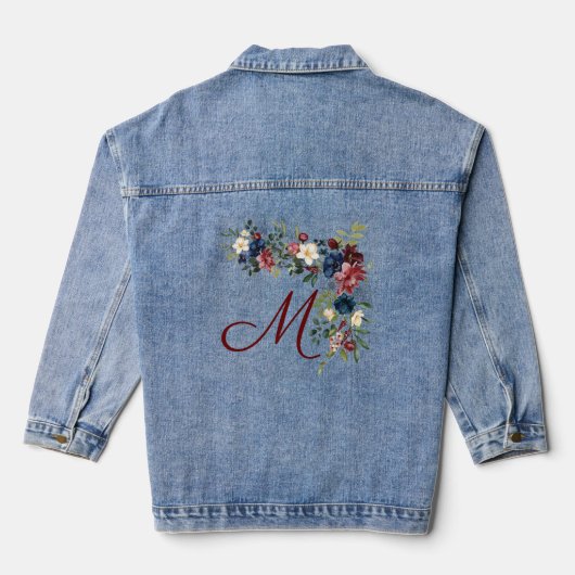 Automne Flores Rustiques Monogramme sur mesure Ini (Verso)