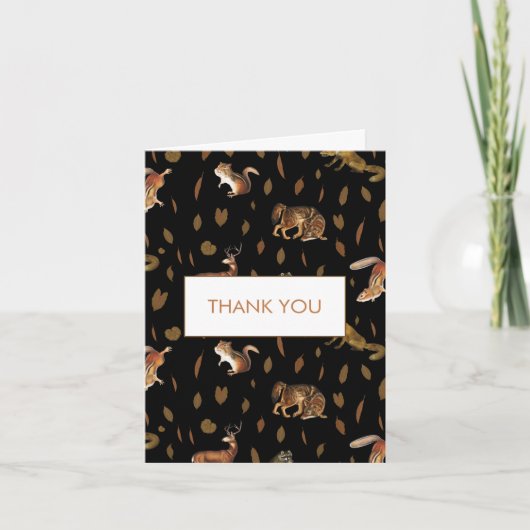 Automne Forêt Animaux Automne Feuilles Carte de re (Devant)