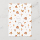 Automne Forêt Arbres Feuille Mariage Carte Menu (Dos)