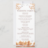 Automne Forêt d'automne Programmes de mariage des  (Dos)