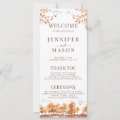 Automne Forêt d'automne Programmes de mariage des  (Devant)