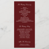 Automne Gold et Bourgogne Programmes de mariage Fe (Dos)