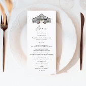 Automne Grange avec menu Mariage Citrouille