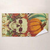 Automne/Halloween/citrouille/squelette  (Serviette de bain)