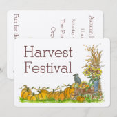 Automne Harvest Festival Invitation Citrouille Pat (Devant / Derrière)