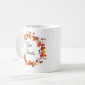 Automne Harvest Feuilles Donner Merci tasse de caf (Devant gauche)
