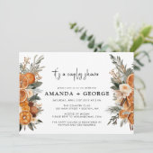 Automne hiver Couple douche invitation (Debout devant)