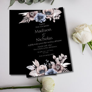 Automne Hiver Floral Dark Faire-part de mariage
