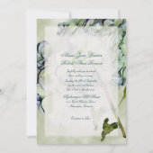 Automne Hydrangea Green et Blue Wedding Invitation (Devant)