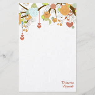 Automne Imaginaire Floral Papeterie personnalisée