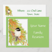 Automne, Invitation de réunion de famille, Nature, (Devant / Derrière)