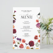 Automne Jardin d'été Burange Orange Menu Mariage (Debout devant)