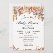 Automne laisse Baby shower Invitation (Devant)