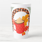 Automne laisse Latte Mug Mug Mug (Devant)