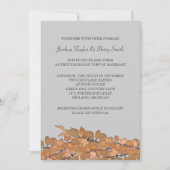 Automne laisse les invitations de mariage (Devant)