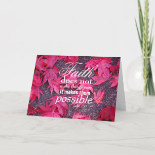 Automne laisse une carte de voeux inspirante