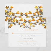 Automne L'automne noué Amour Arbres Mariage Carte (Devant / Derrière)