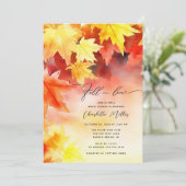 Automne Leaf Bridal Shower Invitation (Debout devant)
