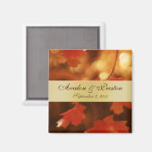 Automne Leaf Ruban Or Économisez Le Magnet Date (Recto/Verso)