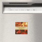 Automne Leaf Ruban Or Économisez Le Magnet Date (In Situ (Lave-vaisselle))