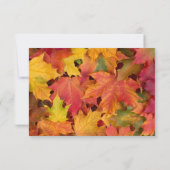 Automne Leaves Gold Foil Wedding RSVP (Dos)