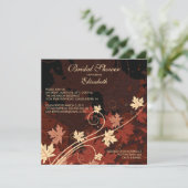 Automne Leaves Mariée Nuptiale Douche Invitation A (Debout devant)