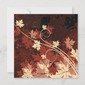 Automne Leaves Mariée Nuptiale Douche Invitation A (Dos)