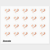 Automne M & Mme Love Coeur Mariage Stickers (Feuille)