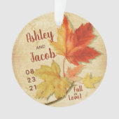 Automne Maple Feuille Mariage Faveur Enregistrer D (devant)
