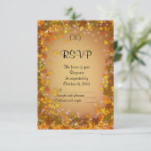 Automne Mariage Automne Carte de réponse RSVP (Debout devant)