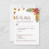 Automne Mariage automne Carte RSVP (Devant)