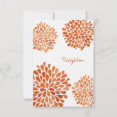 Automne Mariage d'automne Carte de réception Fleur (Devant)