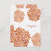 Automne Mariage d'automne Carte de réception Fleur (Devant / Derrière)