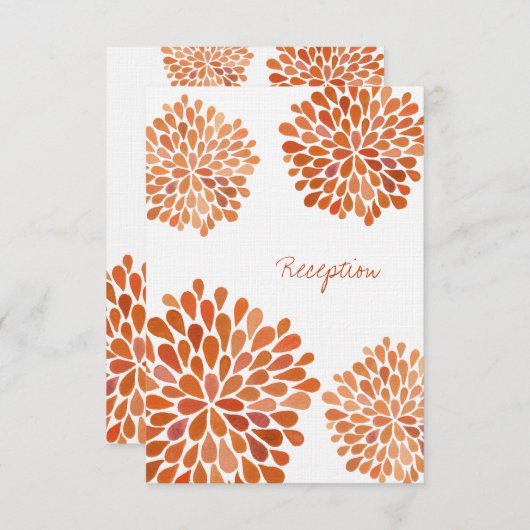 Automne Mariage d'automne Carte de réception Fleur (Devant / Derrière)