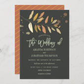 Automne Mariage d'automne invitation personnalisée (Devant / Derrière)