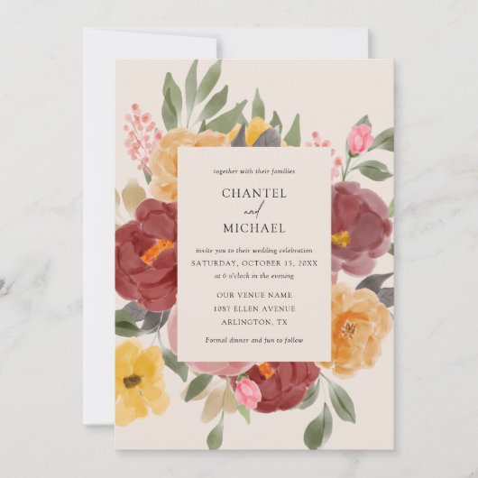 Automne Mariage | Invitation (Devant)