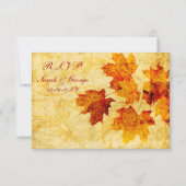 automne mariage marron rsvp standard 3,5 x 5 (Devant)
