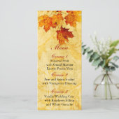 automne marron feuille menu mariage (Debout devant)