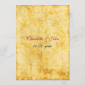 automne marron feuille menu mariage (Dos)